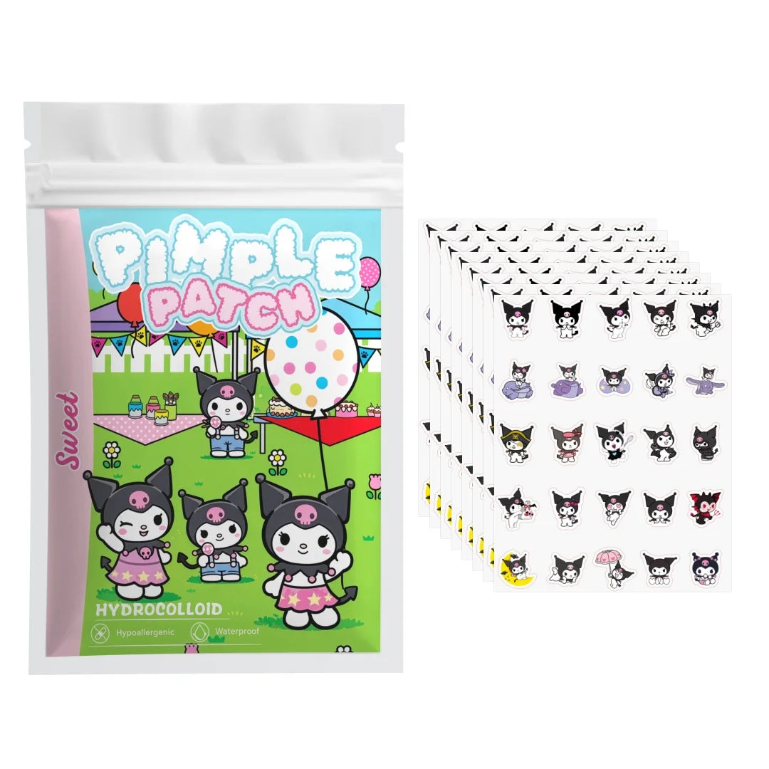 125PCS Hello Kitty Cute Face Stickers, Hydrocolloid Pimple Patches for Invisible Blemish Concealing