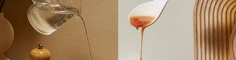Non-stick electric cooking pot with clear liquid being poured