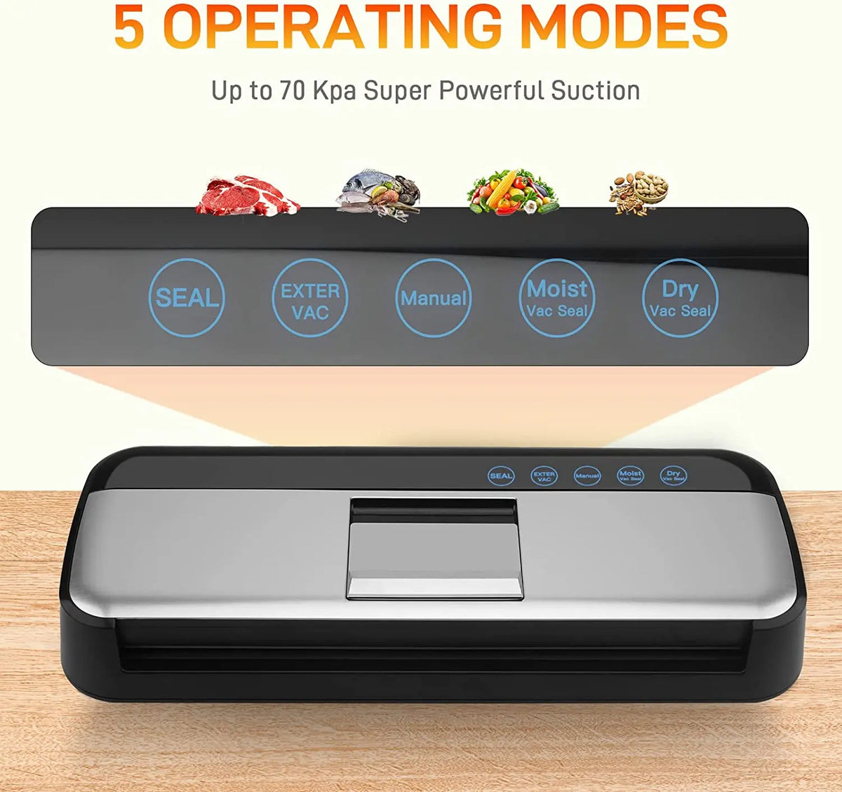 Customizable Electric Household Vacuum Sealer Machine Dry Moist Food Vacuum Sealer Plastic Material for Food Packing Storage