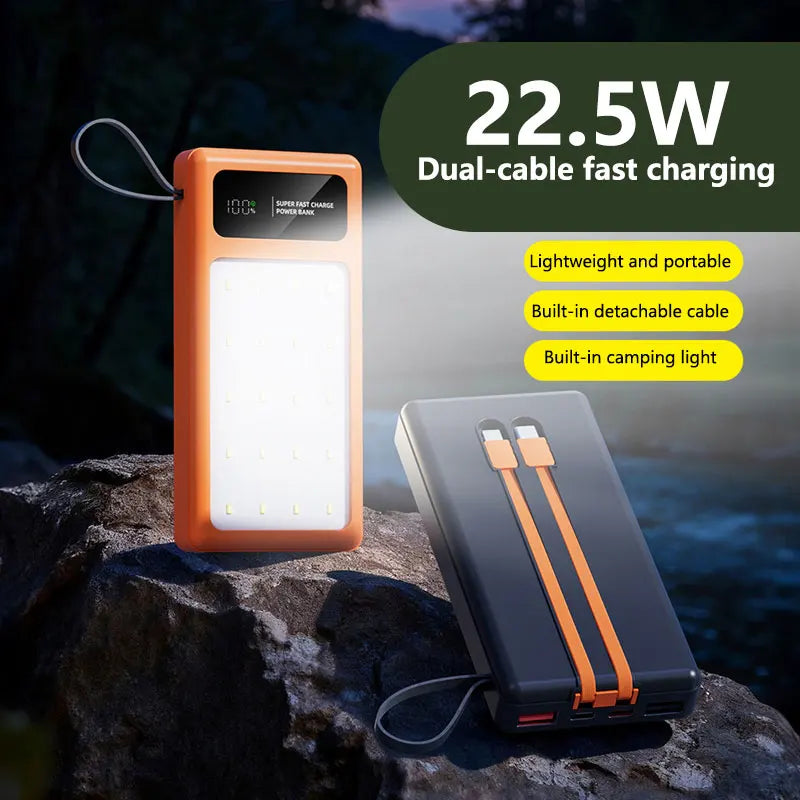 Tidesmit High Capacity Portable Power Bank with LED Camping Light Tidesmit