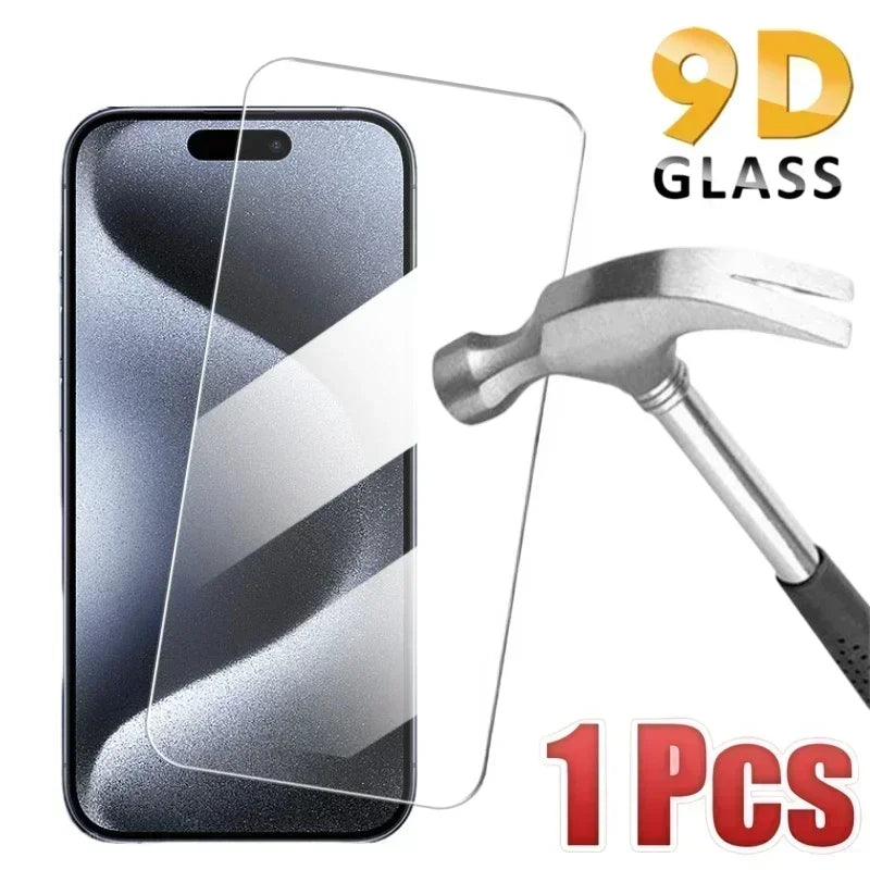 1PCS HD Tempered Glass For iPhone 16 15 14 13 12 11 ProMax XR Fall Prevention Full Cover Screen Protector For iPhone 16Pro Glass AE Tidesmit