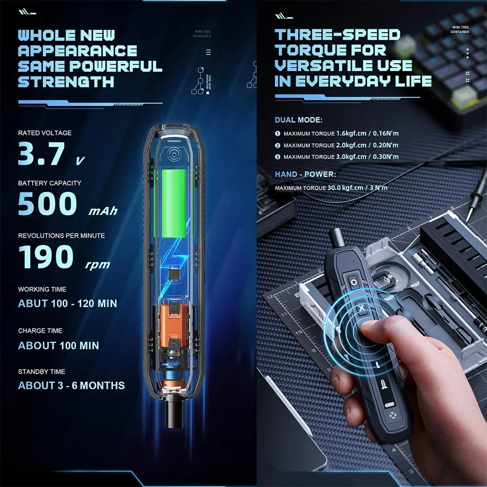 180 in 1 Precision Electric Screwdriver Set for Drone & Tech Repair Tidesmit