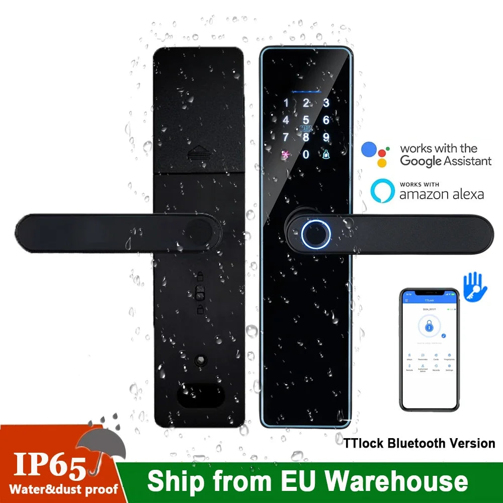 IP65 Waterproof Fingerprint Lock Electronic Door Lock Keyless Entry Door Lock for Front Door Easy Setup and Installation