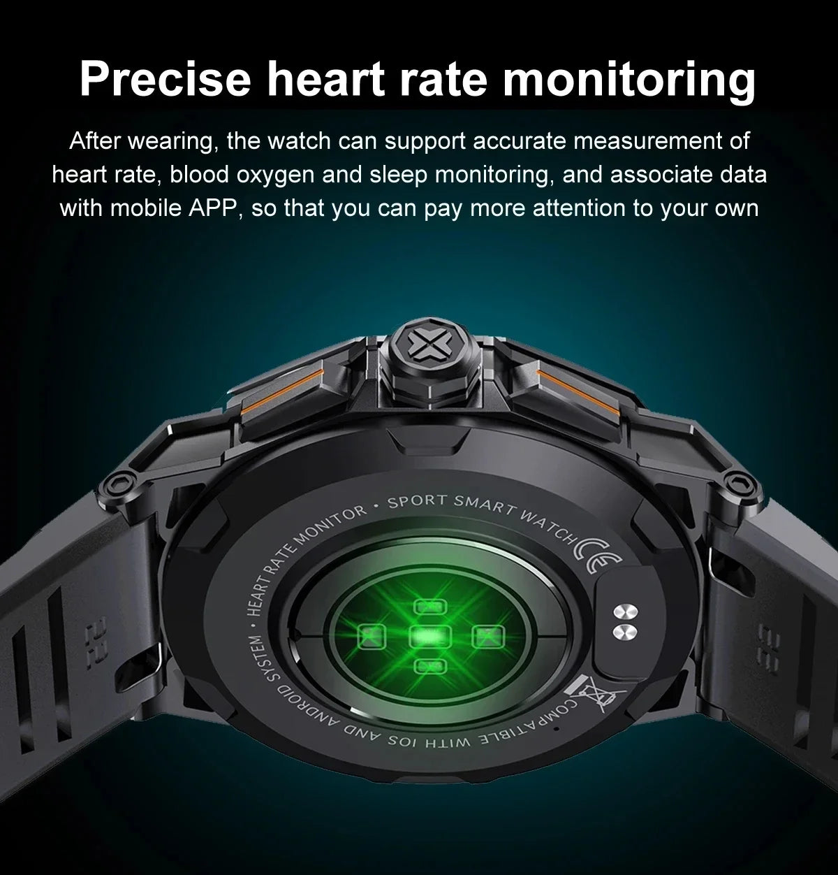 1.43inch AMOLED Screen Smartwatch Men Outdoor Sports Fitness 400mAh Large Battery Bluetooth Call Music Heart Rate Smart Bracelet