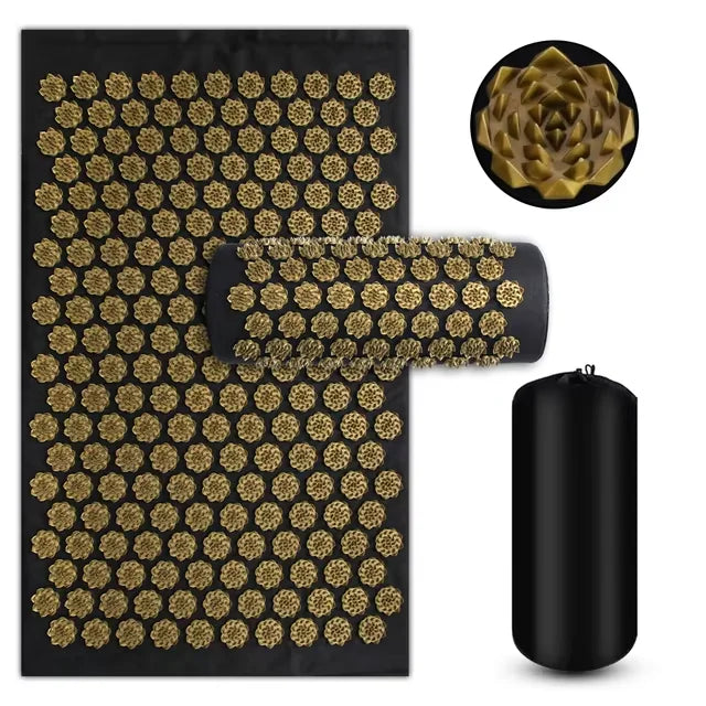 Acupressure Mat and Pillow Set for Muscle Relief - Tidesmit Back Massage Instrument Tidesmit