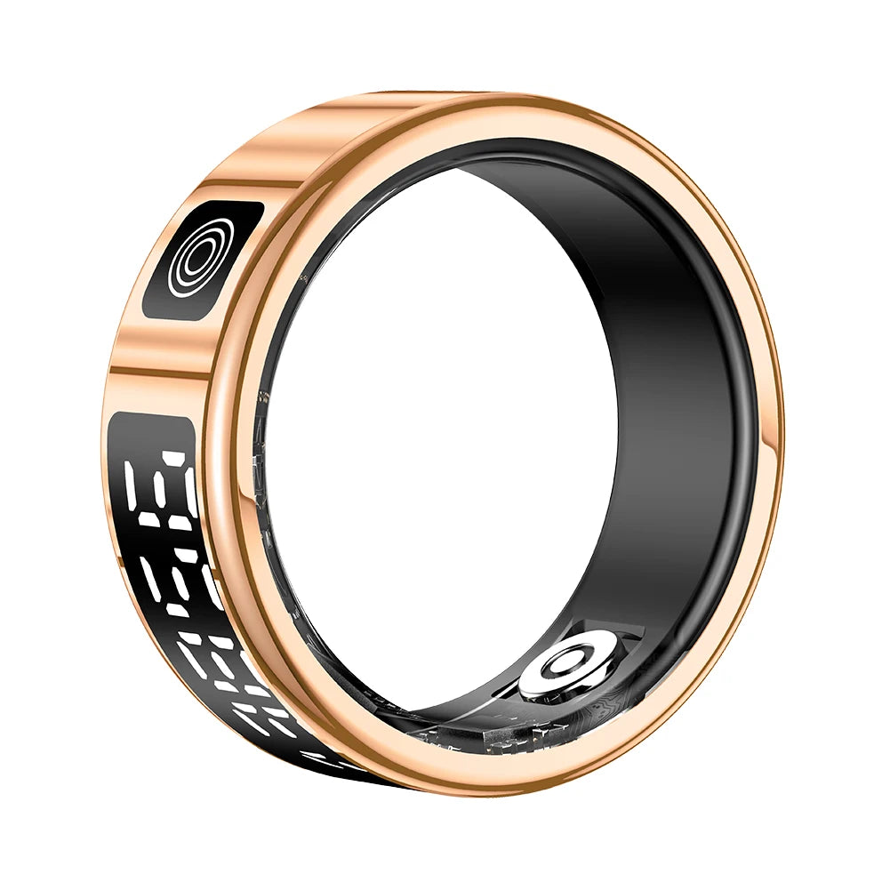 2025 New RS08 Smart Ring 5ATM Waterproof Health Fitness Rings Heart Rate and Blood Oxygen Monitor for Men Women for iOS Android Rose Gold China Mainland Tidesmit