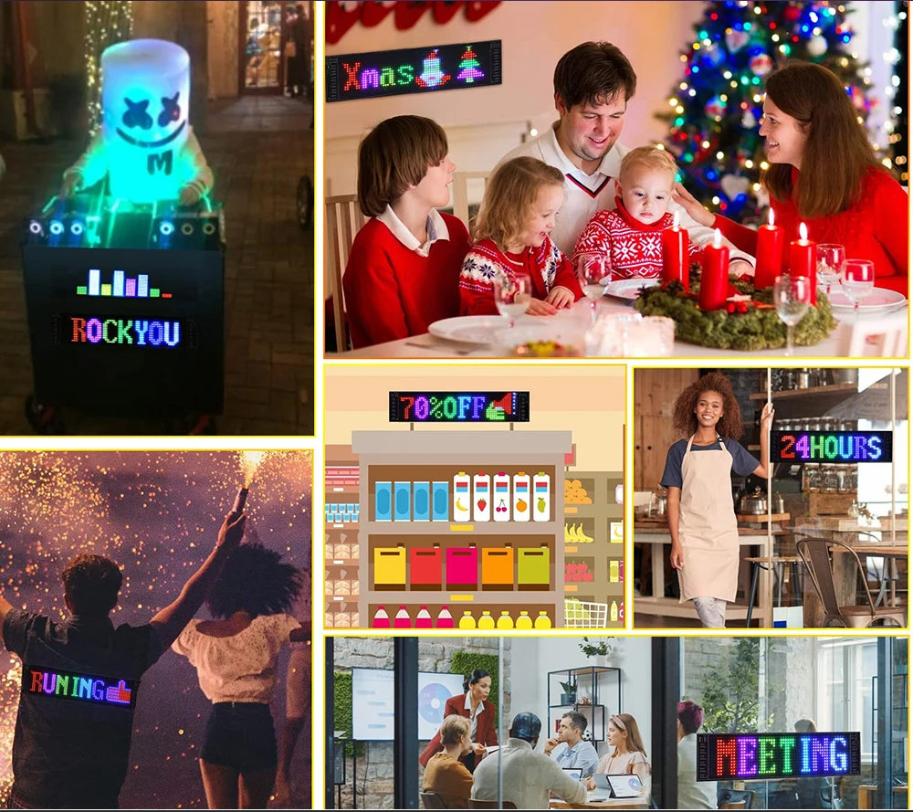 Programmable Car LED Matrix Panel | Flexible DIY Display Sign - Tidesmit Tidesmit
