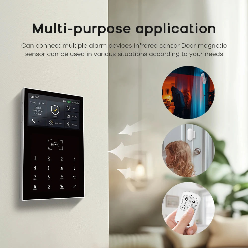 4G Smart Alarm Security System | Tuya App-Controlled Protection Kit Tidesmit