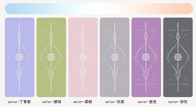 Professional PU Natural Rubber Yoga Mat, Non-Slip Grip Thickened Shock-Absorbing Exercise Dance Fitness Mat