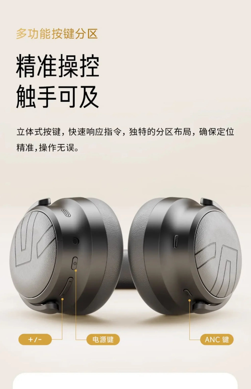 Wireless Noise Cancelling Headphones - Over-Ear Pro Audio Black & White Tidesmit