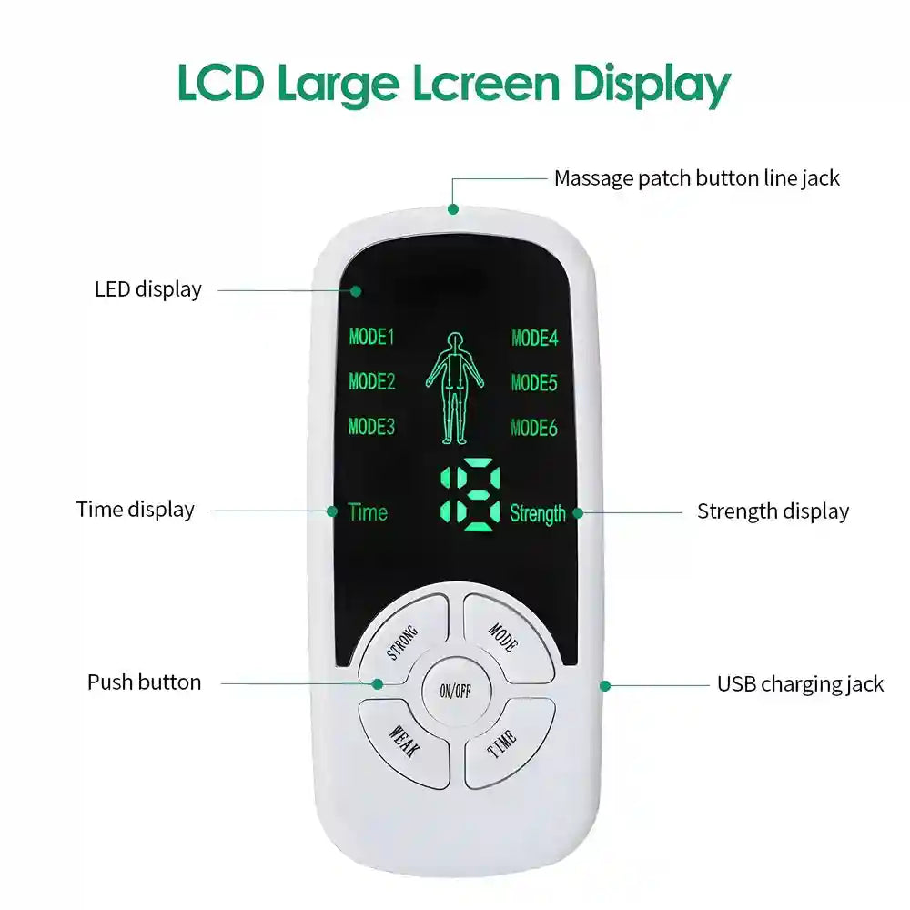 Electric Muscle Stimulator EMS Body Massager for Muscle Relief Body Shaping Massage Equipment Tidesmit