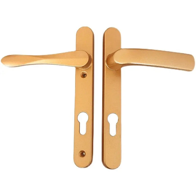 Thermal‑Break Aluminum Swing Door Ultra‑Thin Handle Lock for Aluminum Alloy Double Door Diamond‑Mesh Screen Door Hardware