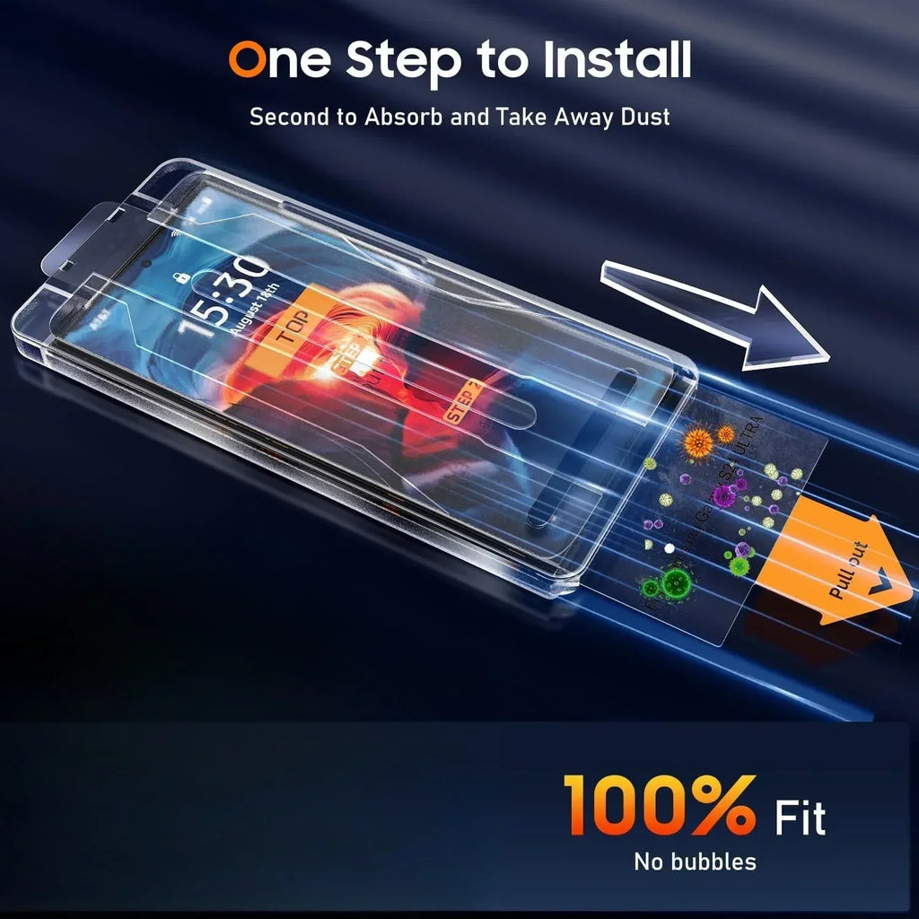 Samsung Galaxy Tempered Glass Screen Protector - 5 Pack 9H Anti-Scratch Tidesmit