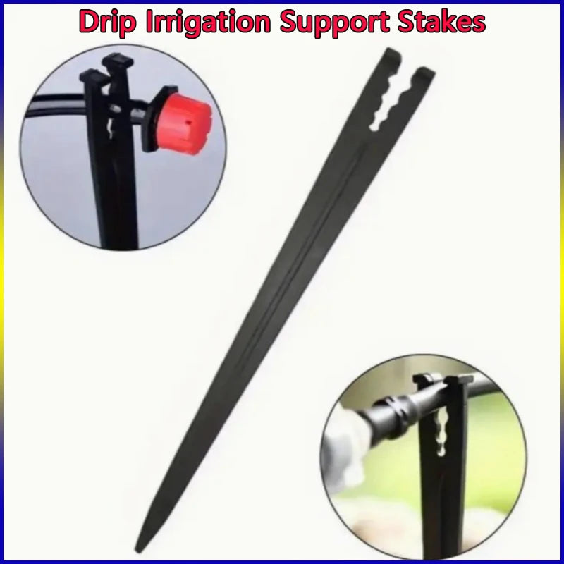 4/7mm LDPE Drip Tubing Kit PP Adjustable Red Cap Dripper + Y Shape Ground Stake DIY Garden Micro Irrigation Watering Accessories