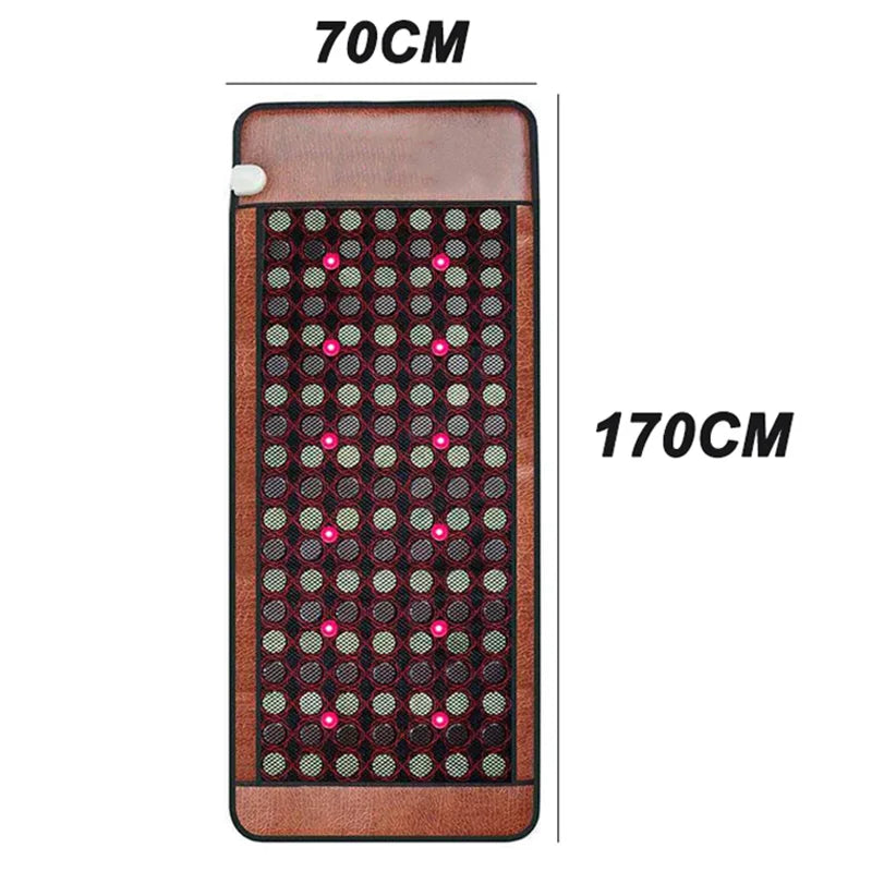 PEMF Therapy Mat with Infrared Heat - Deep Tissue Jade Germanium Pad Massage Cushion Tidesmit