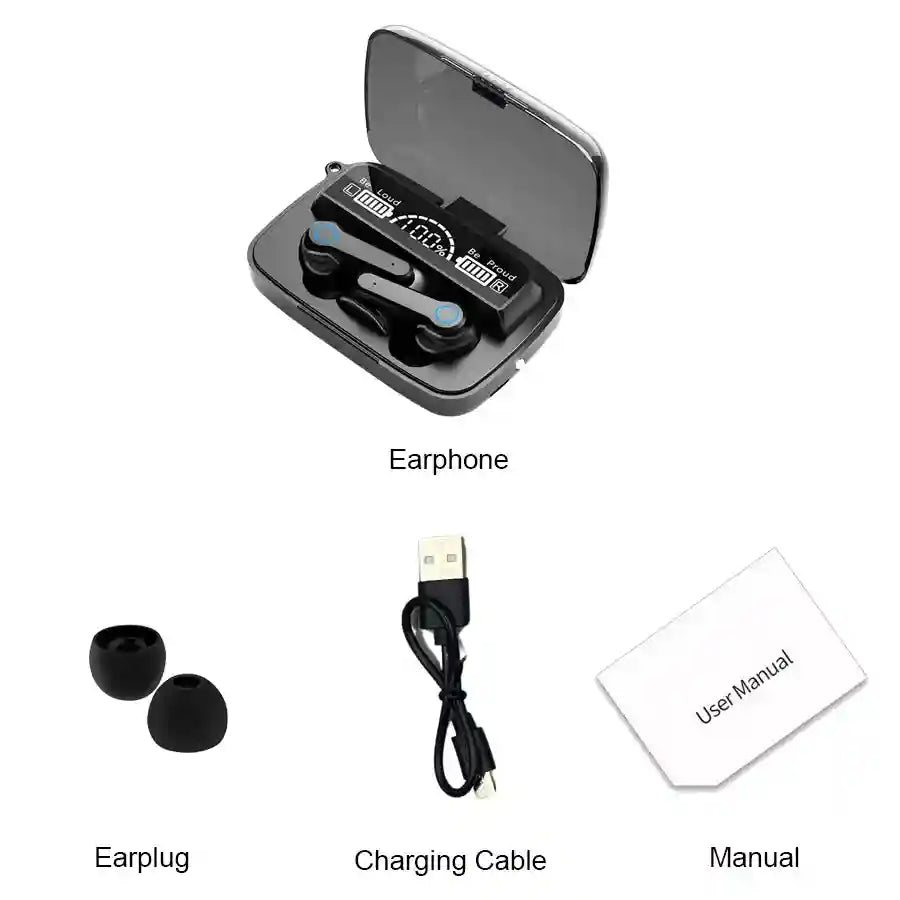 Wireless Bluetooth Gaming Earbuds with Active Noise Cancellation - Black B Tidesmit