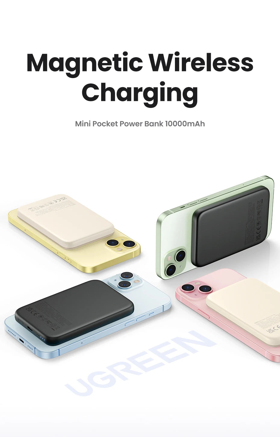 Magnetic Power Bank 10000mAh for MagSafe iPhone - Fast Wireless Charging Tidesmit