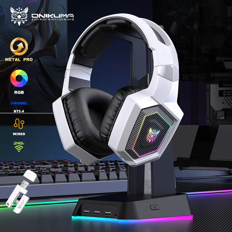 Wireless Gaming Headset with Active Noise Canceling - White Tidesmit White Tidesmit