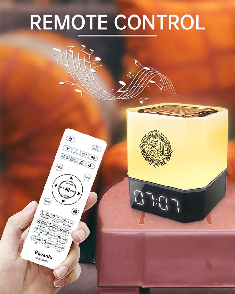 Quran Islam Arabic Muslim Azan Clock Koran Night Light Lamp Bright Portable Bluetooth Speaker Wireless Ramadan Arab Islamic Holy