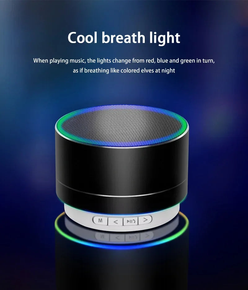Lenovo A10 Mini Portable Speaker Bluetooth Wireless Audio Dazzling Crack LED Light Subwoofer Support TF Card USB For PC/Mobile