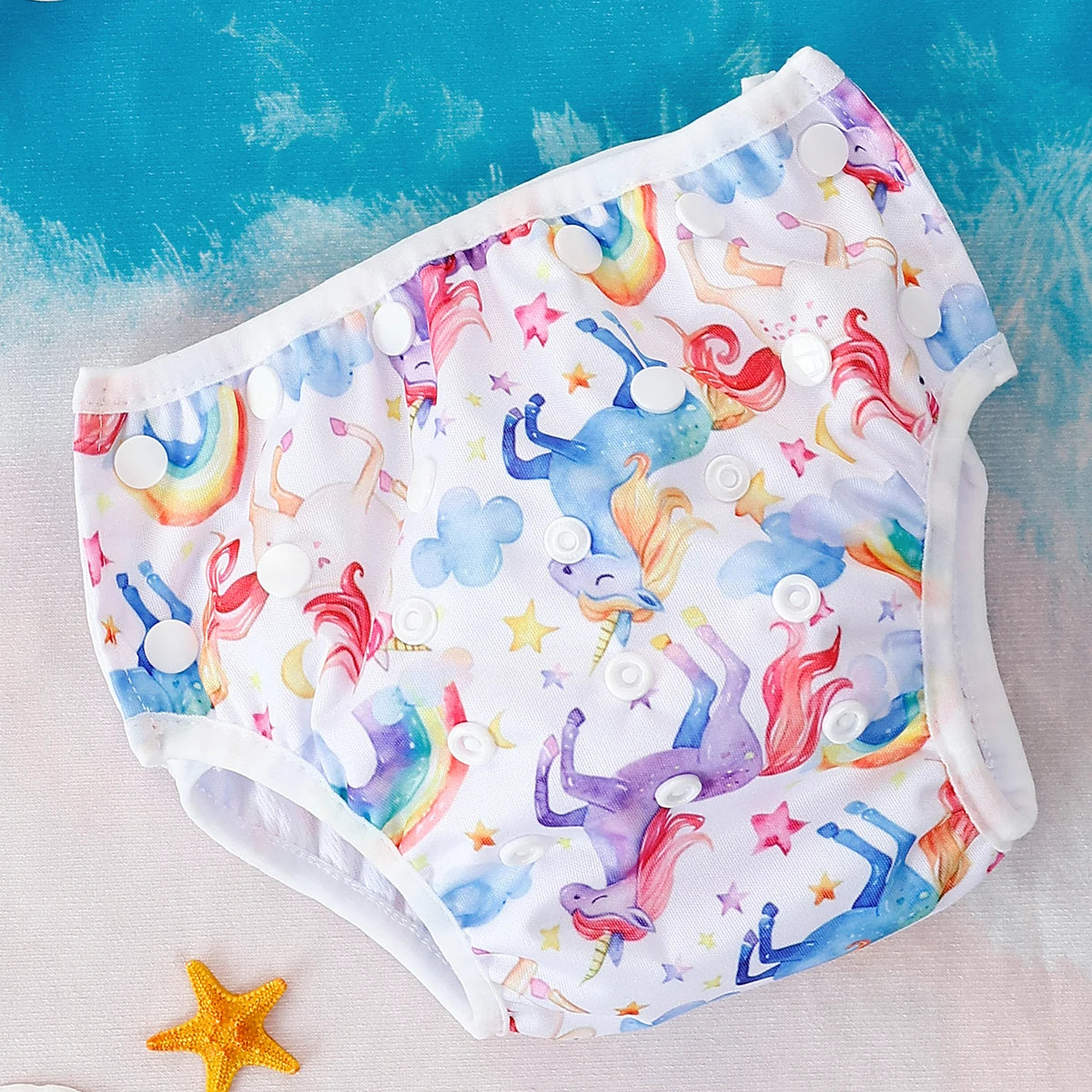 HappyFlute 1PCS  Animal Prints  Baby Waterproof  Cloth Diapers Pool Pant Swimming Diaper Cover  Washable&Adjustable Diaper