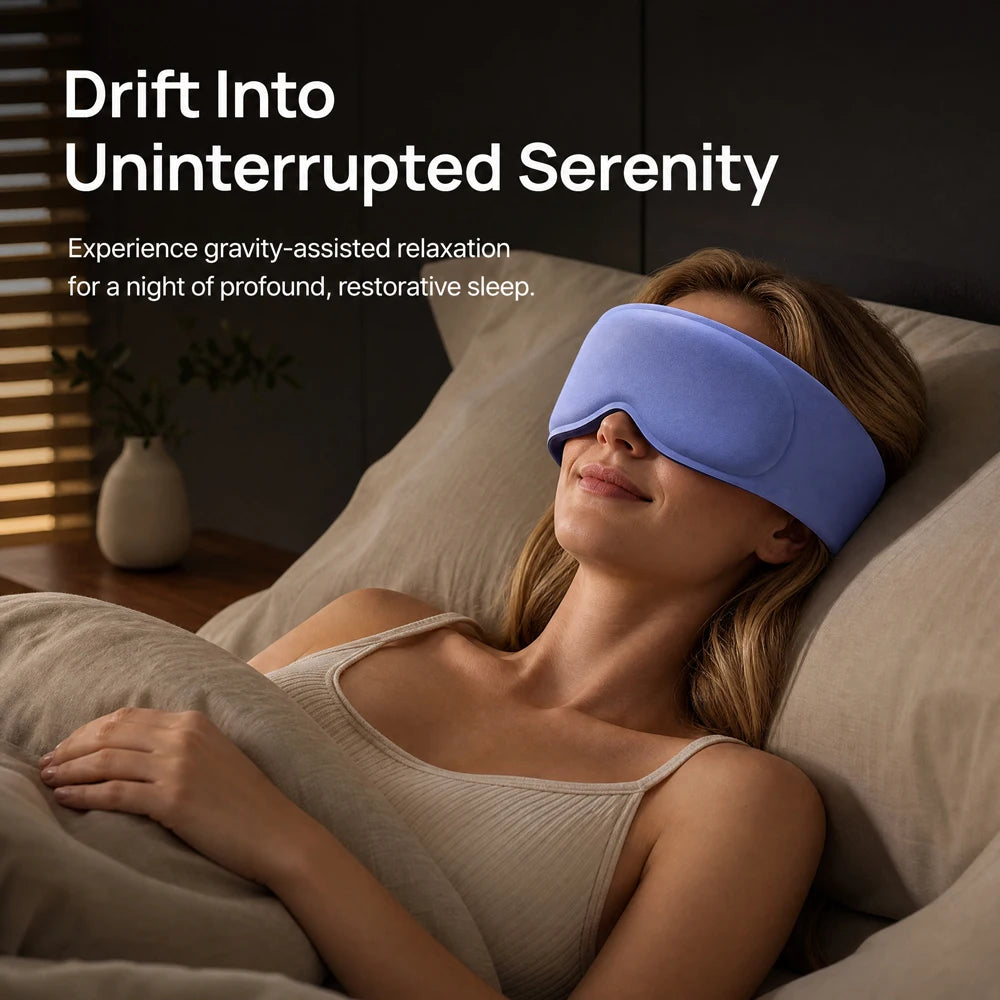 3D Weighted Sleep Mask, Eye Mask for Sleep,3D Contoured Design,Gentle Micro Pressure Sleep Mask soft and breathable