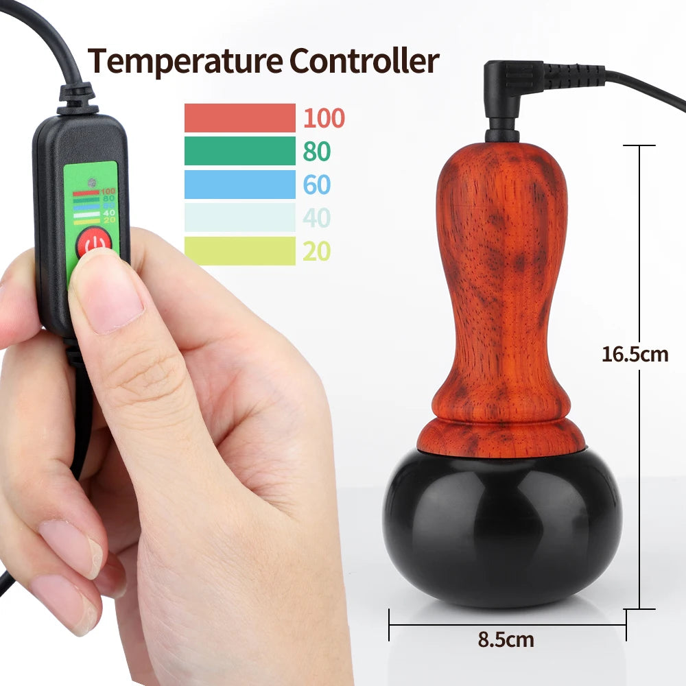 Electric Gua Sha Massager: Heated Jade Tool for Deep Tissue Relief Back Massage Instrument Tidesmit