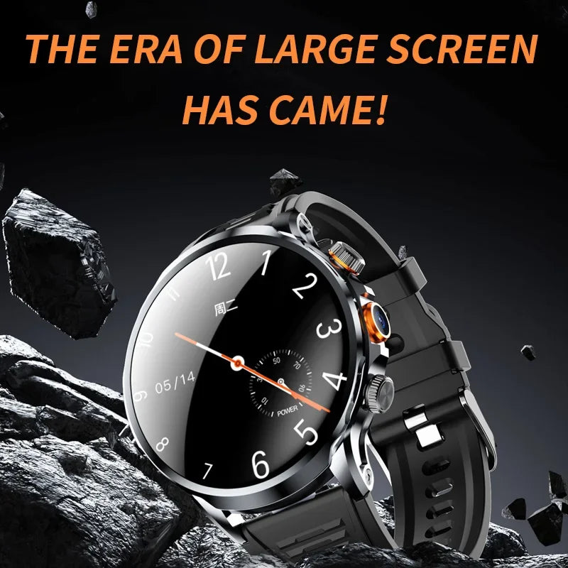 Smart Watch With 1.95 inch IPS 1100mah Battery 128GB ROM 500W Camera GPS WIFI Heart Rate APP Download Smartwatch Android 9.0