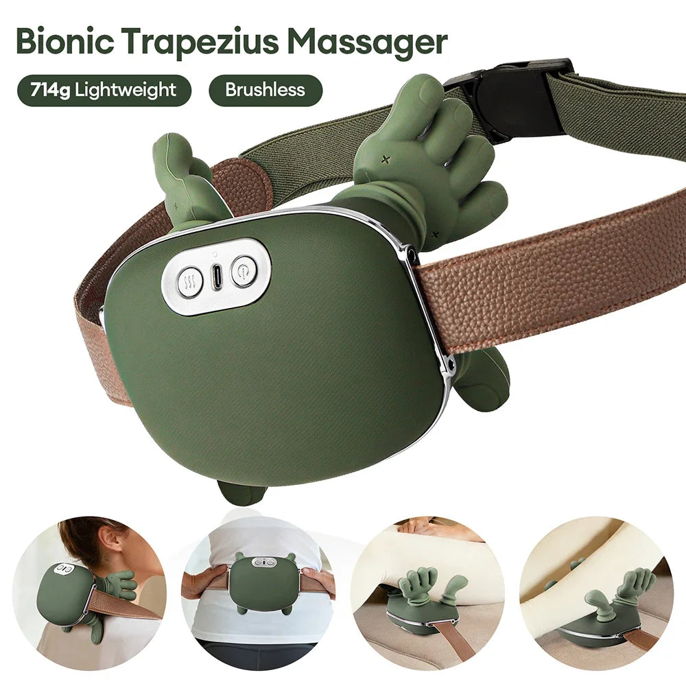 Rechargeable Neck and Shoulder Massager with Heat Therapy - Tidesmit Body Shaping Massage Equipment Tidesmit