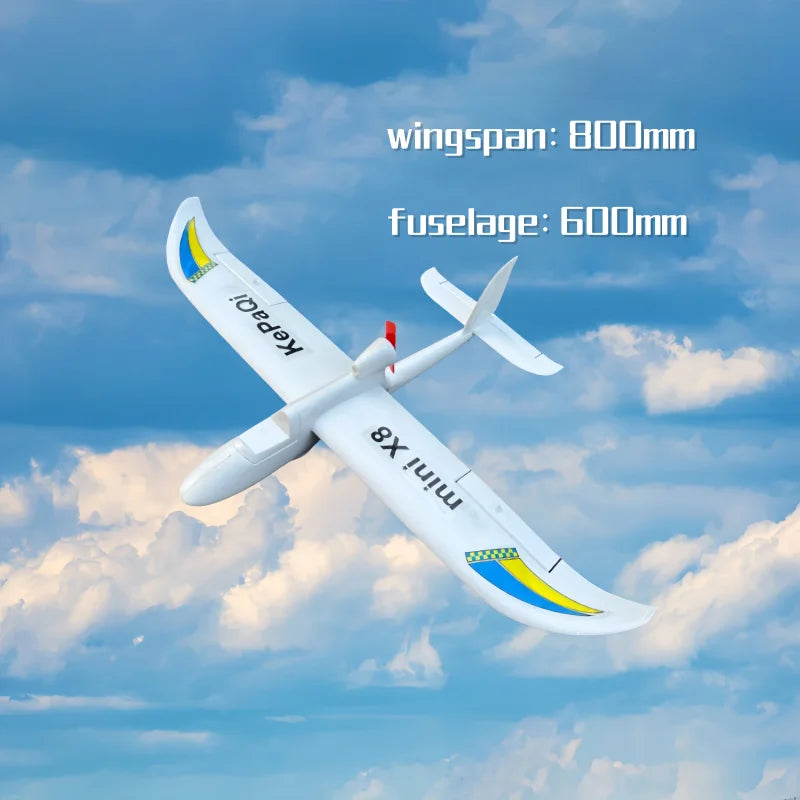 Tidesmit X8 Mini 800mm RC Glider Plane - Stable Beginner Electric Drone Tidesmit