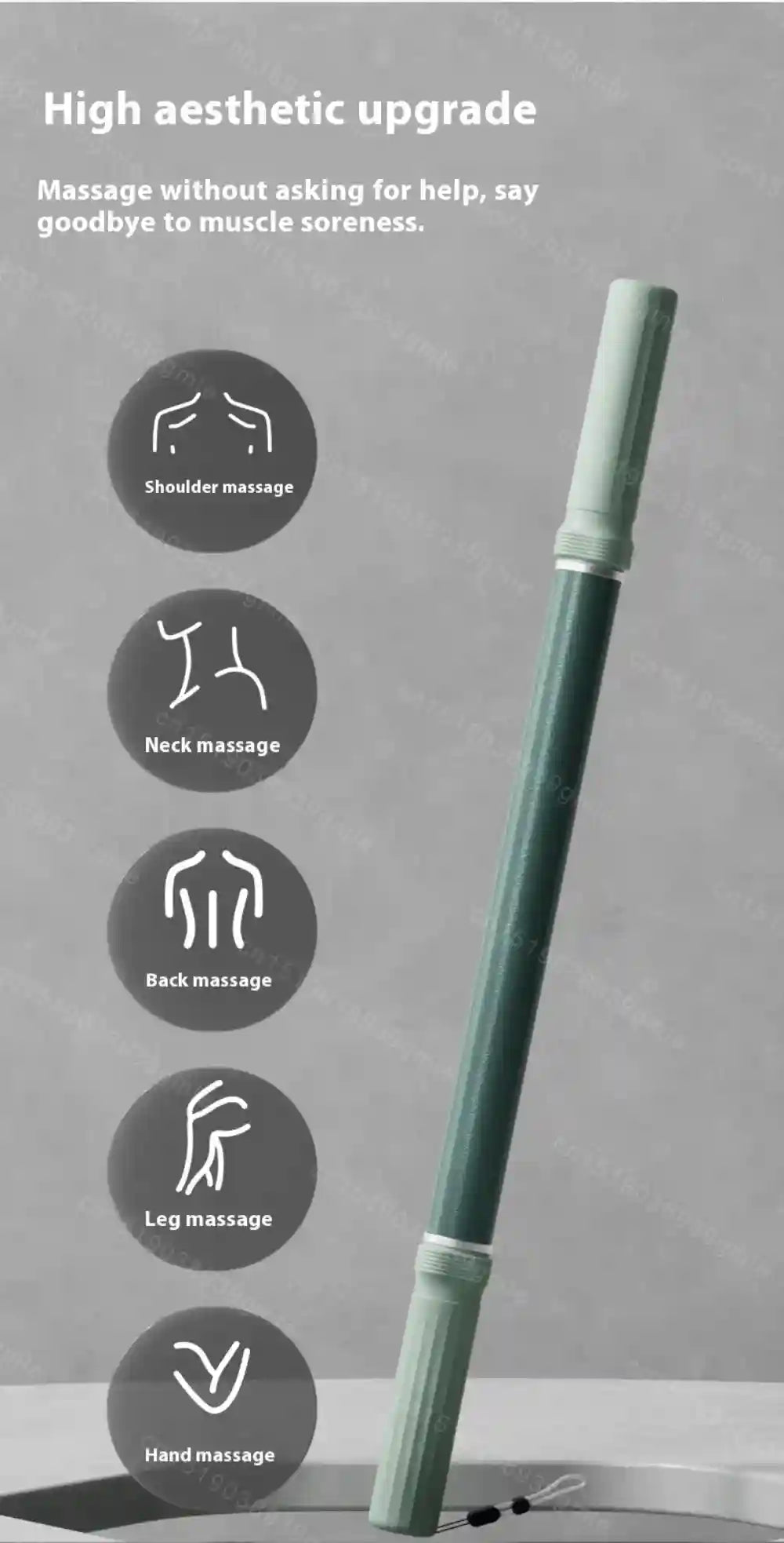 Yoga Fascia Stick 57cm Massage Roller for Deep Tissue Muscle Recovery Massage Roller Tidesmit