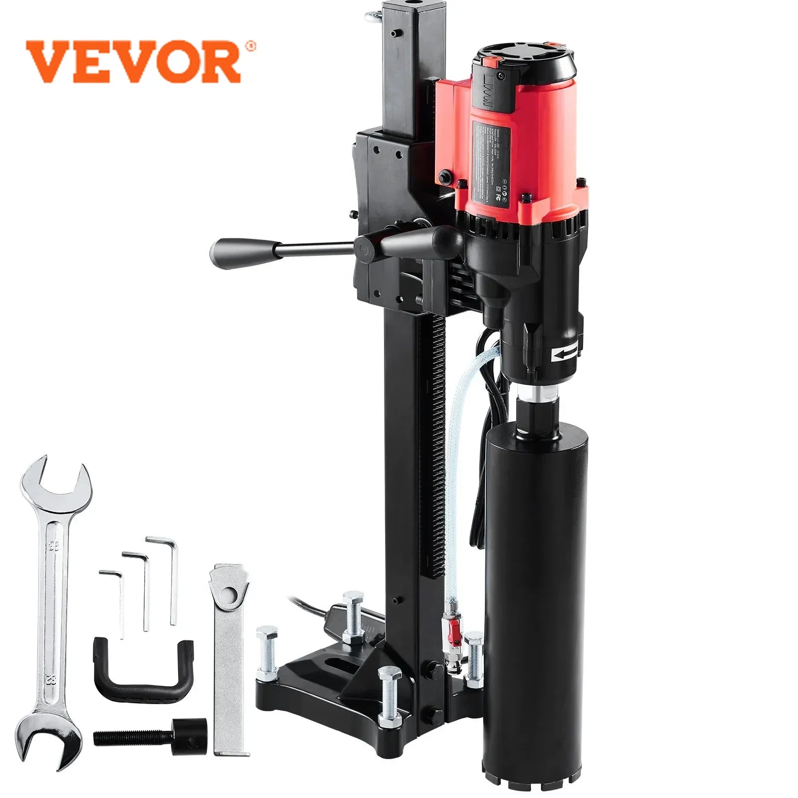 VEVOR 3200W wet dry dual-purpose diamond drilling machine 750 rpm concrete with bracket water drilling rig