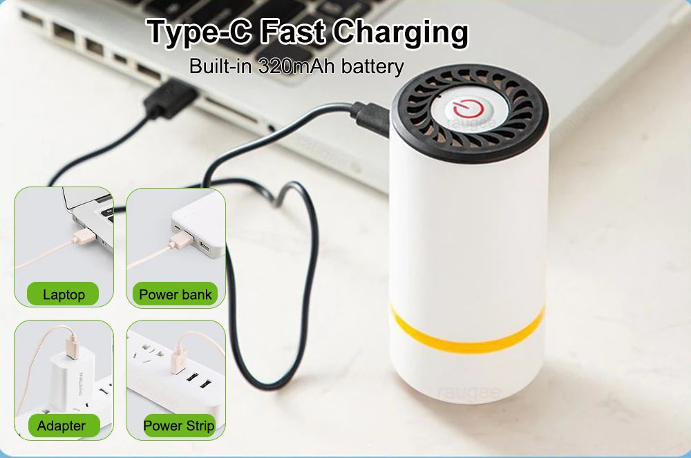 Electric Vacuum Sealer Pump USB Rechargeable Mini Handheld Vacuum Sealing Bags Pump For Food Storage Sealer Portable Vacuum Pump