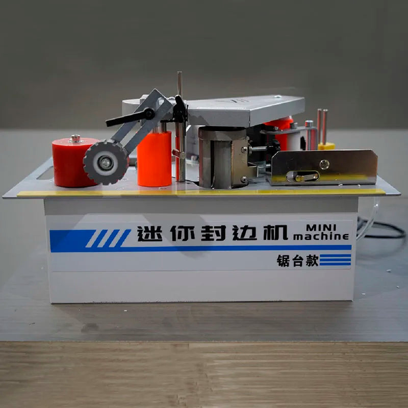 220V Mini Edge Banding Machine from Poland Woodworking Home Decoration Curved Straight Line Saw Table Edge Banding Machine Tools