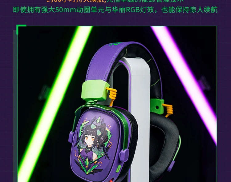 Tidesmit VK S1 Wireless Gaming Headset: Low Latency 15ms Audio Tidesmit