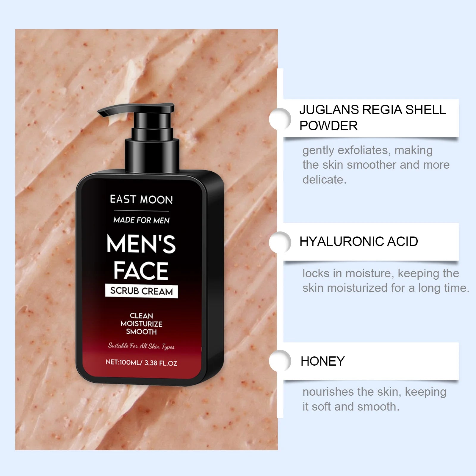 Men Face Oil Control Scrub | Deep Pore Exfoliator | 100ml Tidesmit Scrubs Treatments Tidesmit
