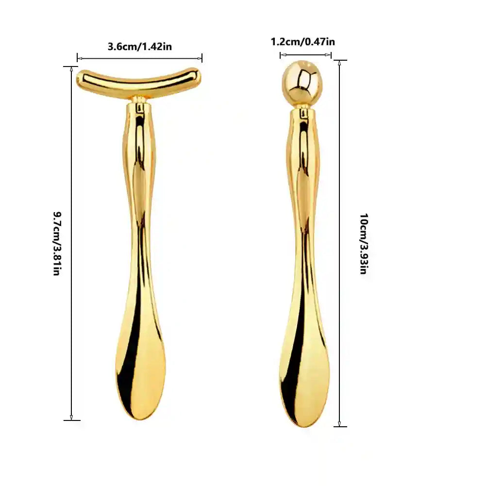 Eye Massage Stick for Dark Circles & Face Lifting - Tidesmit Eye Massage Instrument 2pcs gold Tidesmit
