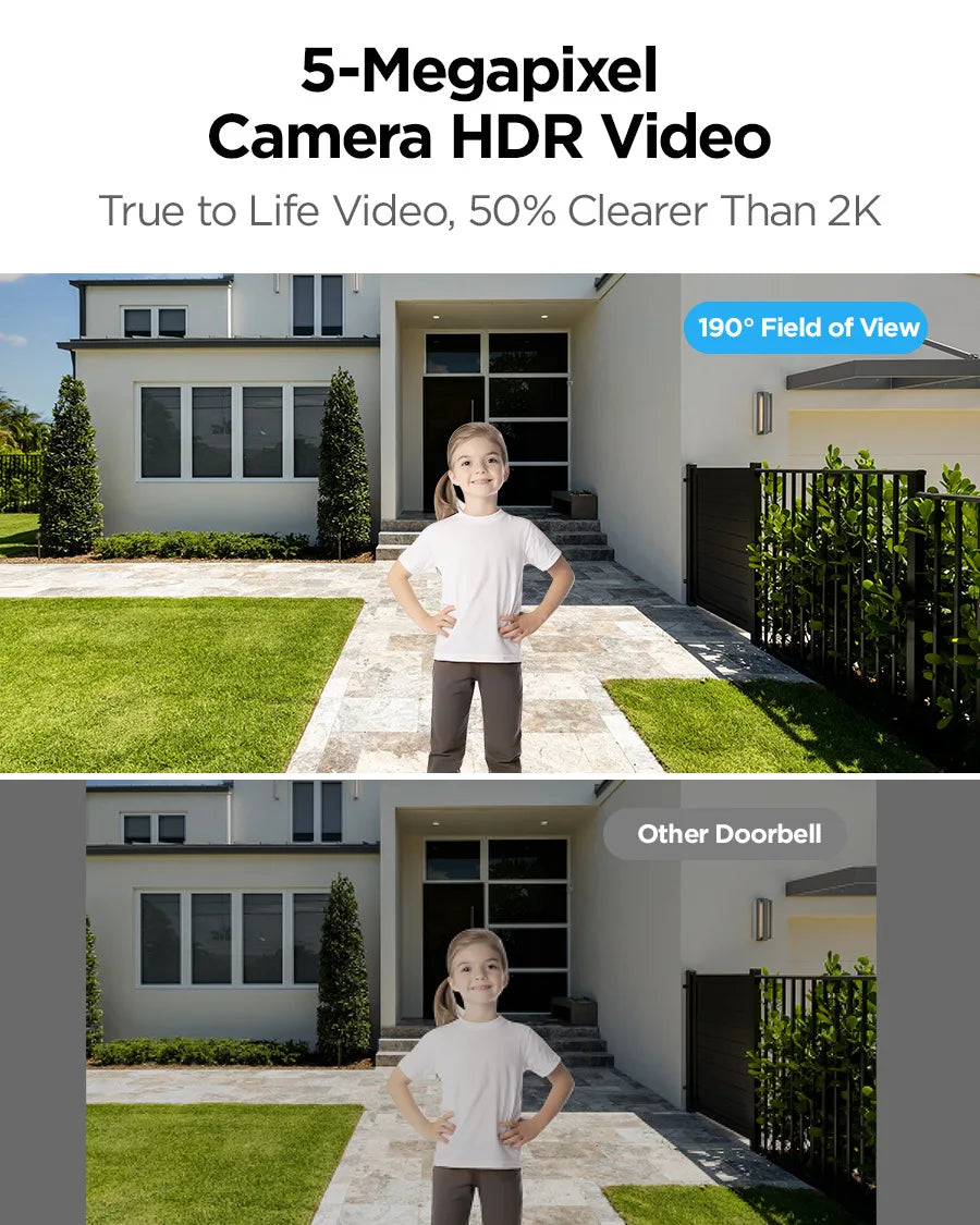 4MP Dual Lens WIFI Doorbell Intercom Video Door Phone Visual Doorbell Peephole Viewer Door Camera With Indoor Chime