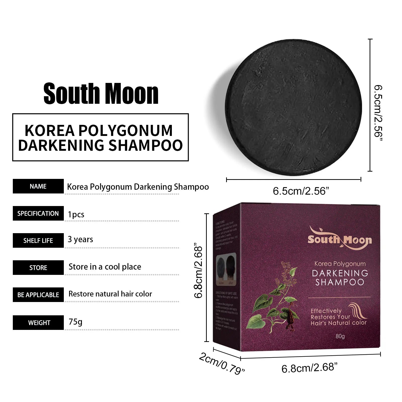 Polygonum Multiflorum Shampoo Soap Deep Clean Oil Control Nourish Scalp Soothe Hair Root Natural Care Refreshing Scent Hair Soap