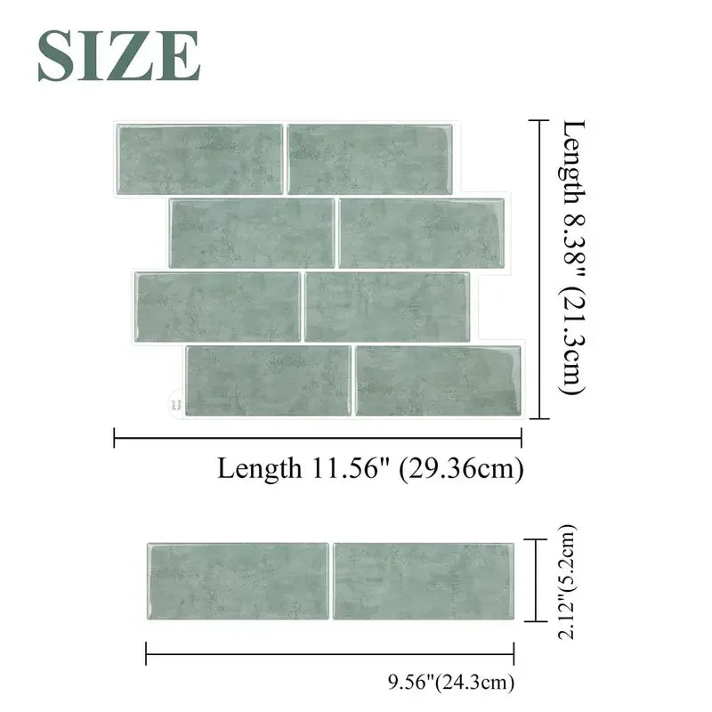 10pcsPeel and Stick Backsplash Tile for Kitchen 3D Waterproof Self Adhesive Wall Tile for Kitchen Bathroom Laundry Room
