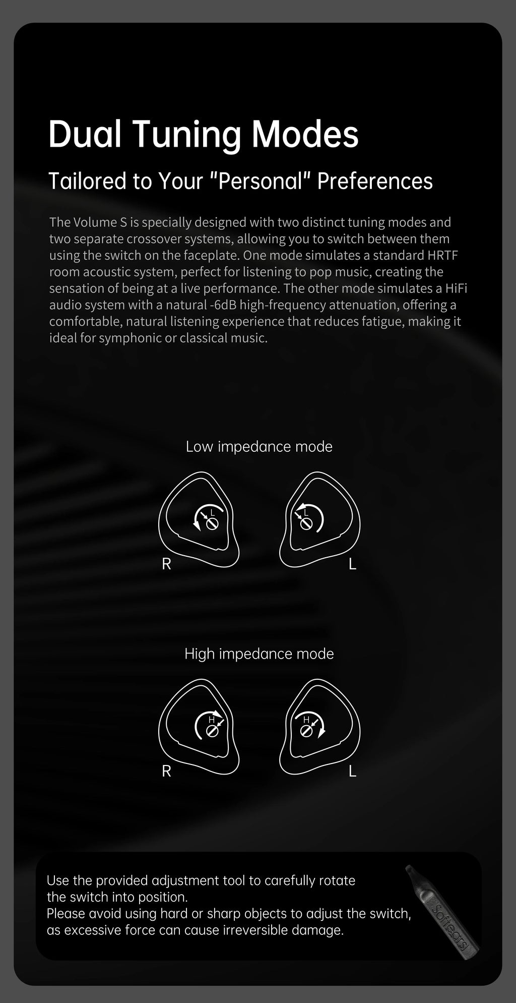 Softears Volume S Hybrid IEM | HiFi Monitoring Audio | Tidesmit Tidesmit
