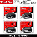 Original Makita Battery, 18V 6.0Ah Rechargeable Battery Power Tool BL1830 BL1840、BL1850、BL1860B、 Makita 18V