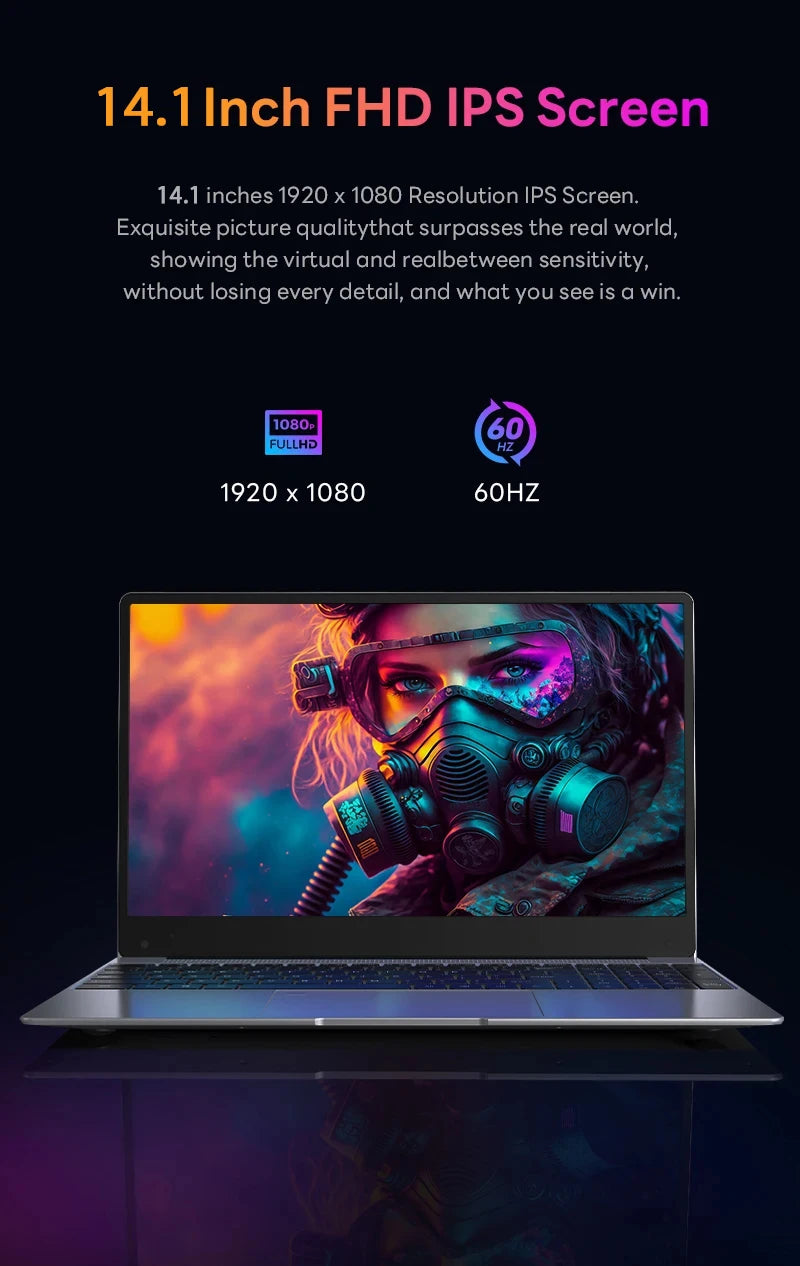 2026 New 14.1" Laptop Computer Intel Core i9 10980HK Windows 11 Pro 16GB RAM 1TB M.2 SSD Gaming Notebook WiFi6 Portable Laptop