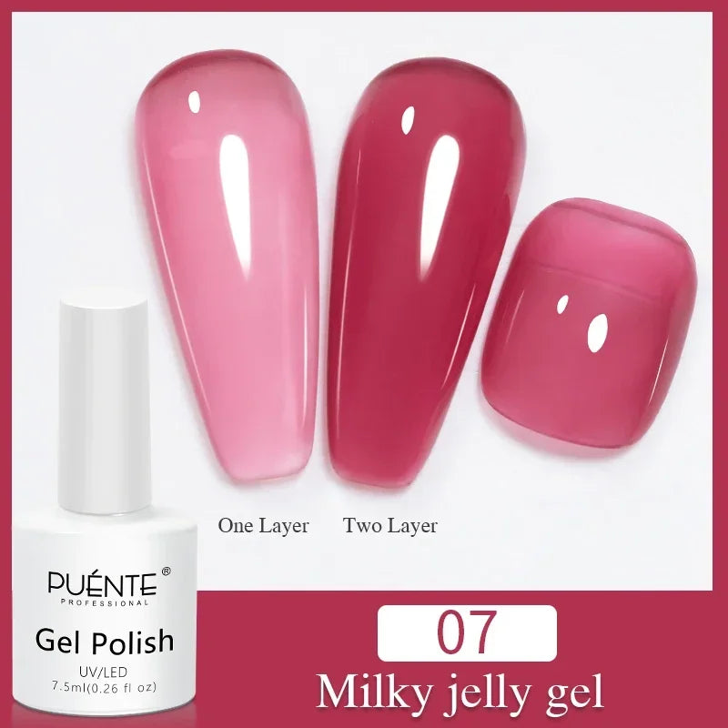 3D Sculpture Gel Nail Polish 15ml - Professional Soak Off Formula Permanent Makeup Machines milky jelly gel 07 Tidesmit
