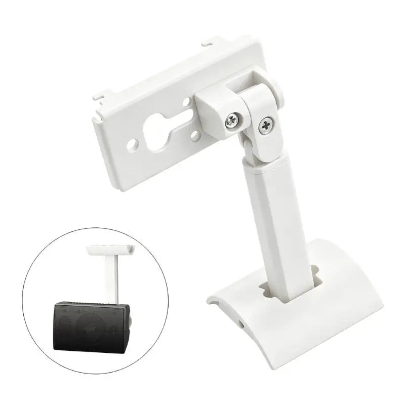Speaker Wall Mount Pair with Adjustable Joint, Metal White Finish for Wall or Ceiling Placement, Home Theater Speaker D2RC