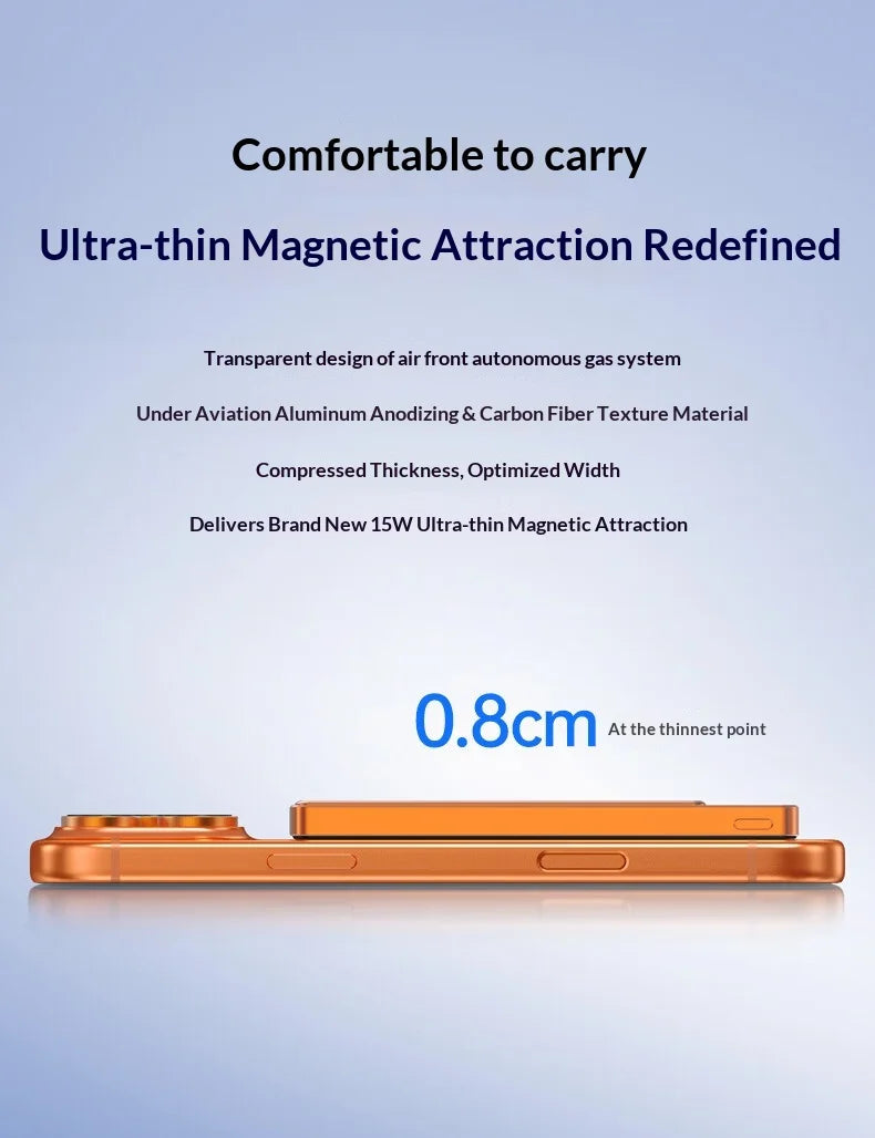 Tidesmit Magnetic Power Bank 5000mAh Qi2 20W Fast Charger - Orange Tidesmit