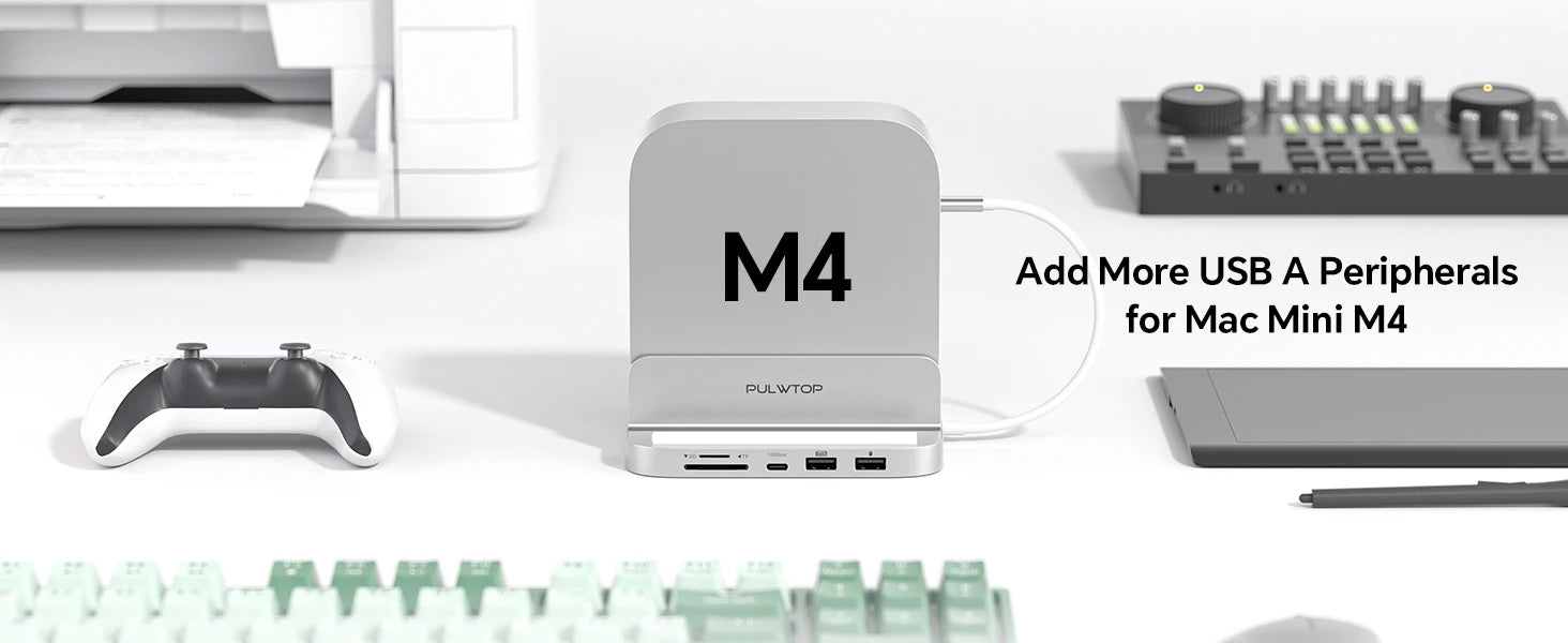Mac Mini M4 Docking Station with 4K HDMI and M.2 SSD Expansion Tidesmit