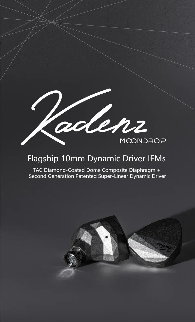 Moondrop Kadenz Dynamic Driver IEMs - 4.4mm Wired Audio by Tidesmit Tidesmit