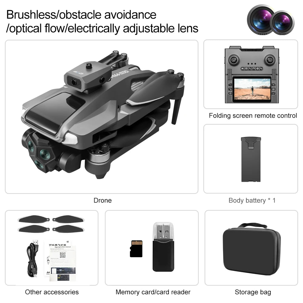 4K Camera GPS Drone with Obstacle Avoidance - Foldable M66 m66 Tidesmit