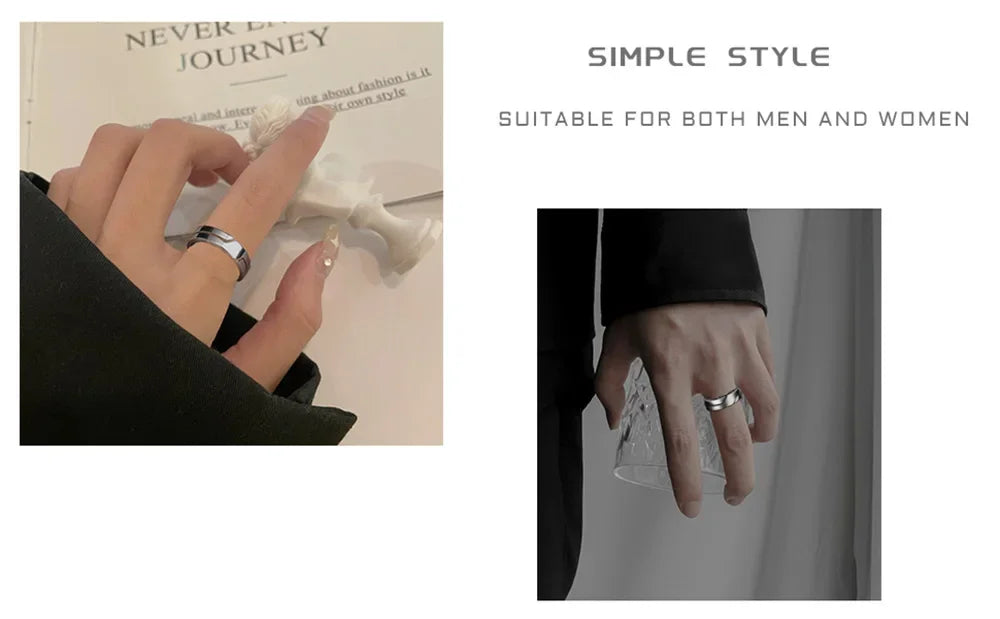 Stainless Steel Couple Health Monitor Rings - Durable Wellness Wearable Tidesmit